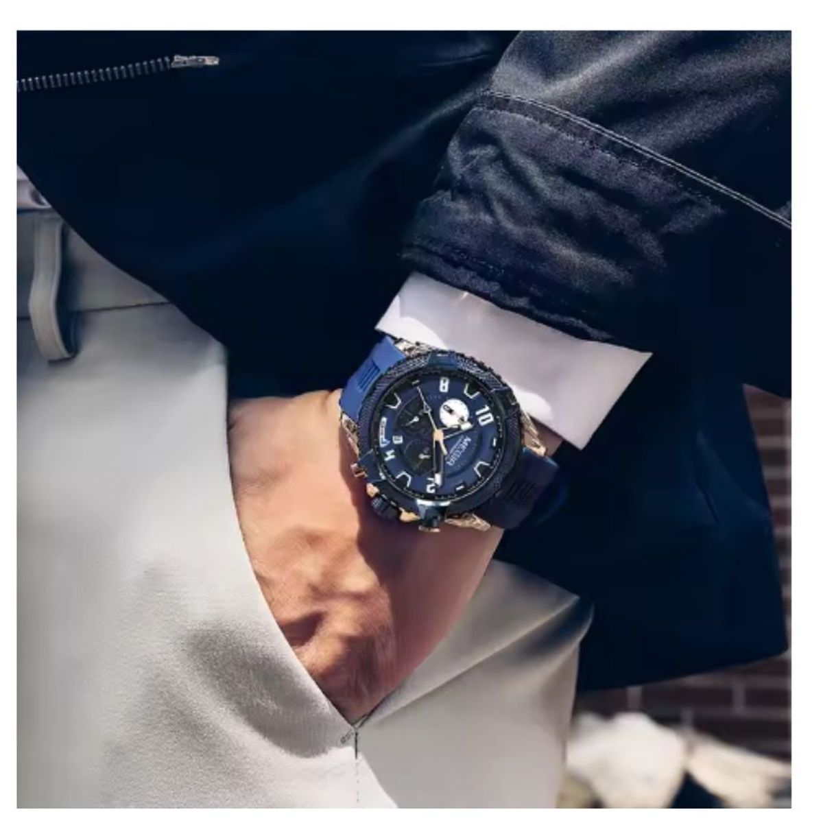 MEGIR - Reloj Megir Ultra M22 Sport Elegante Azul