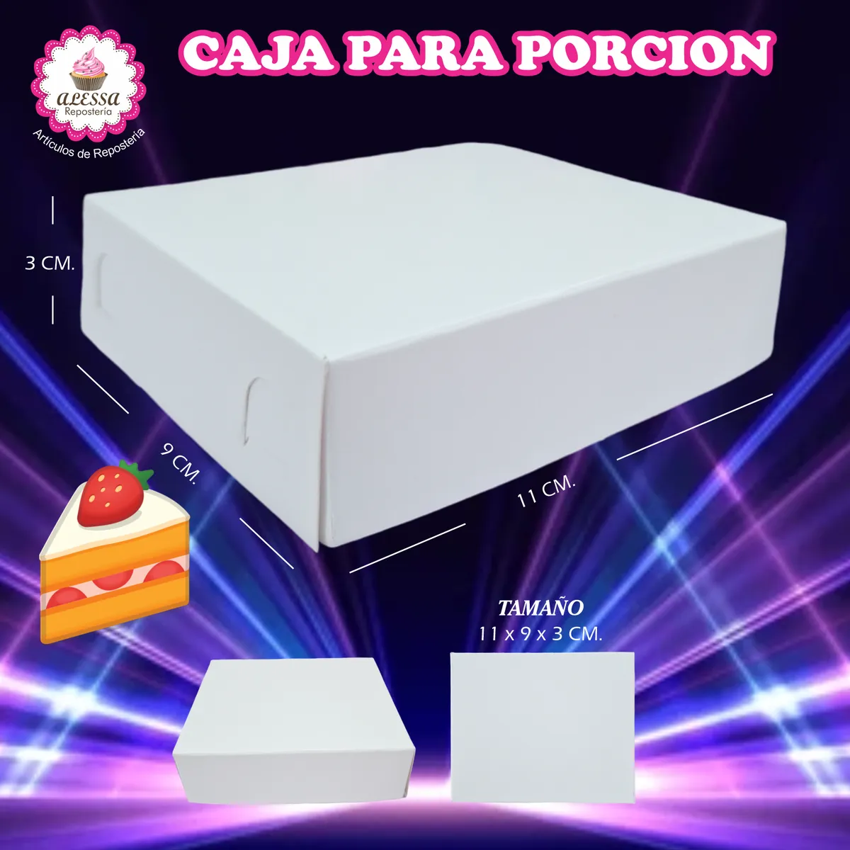 GENERICO - 200 Cajas para Porción de Torta en Repostería