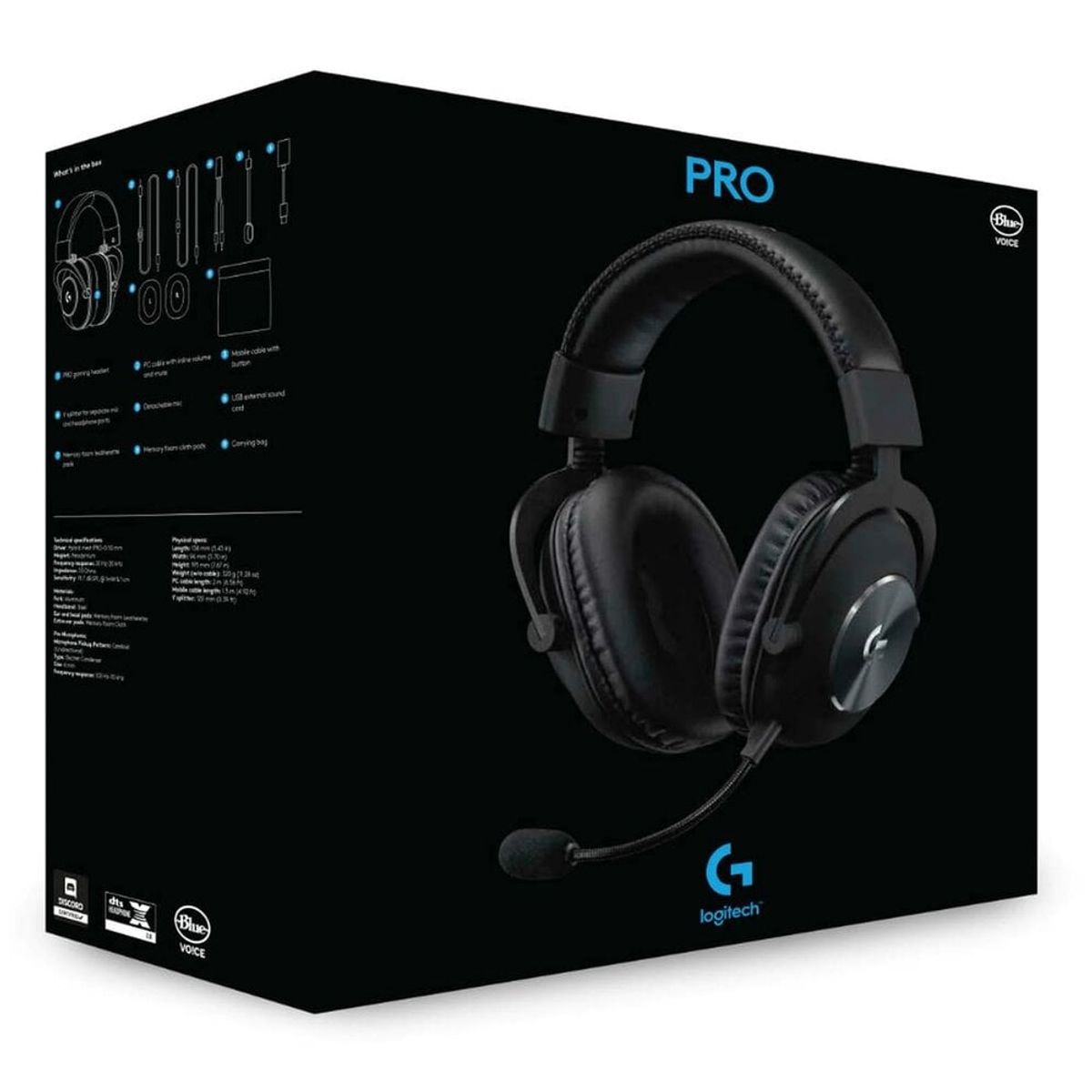 LOGITECH - AUDIFONO LOGITECH G PRO X BLACK LIGHTSPEED WIRELESS 981-000906