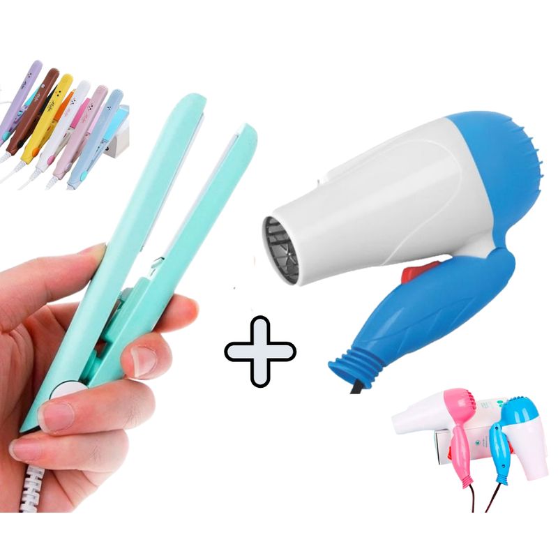 SM - Combo Mini Plancha y Mini Secadora Plegable