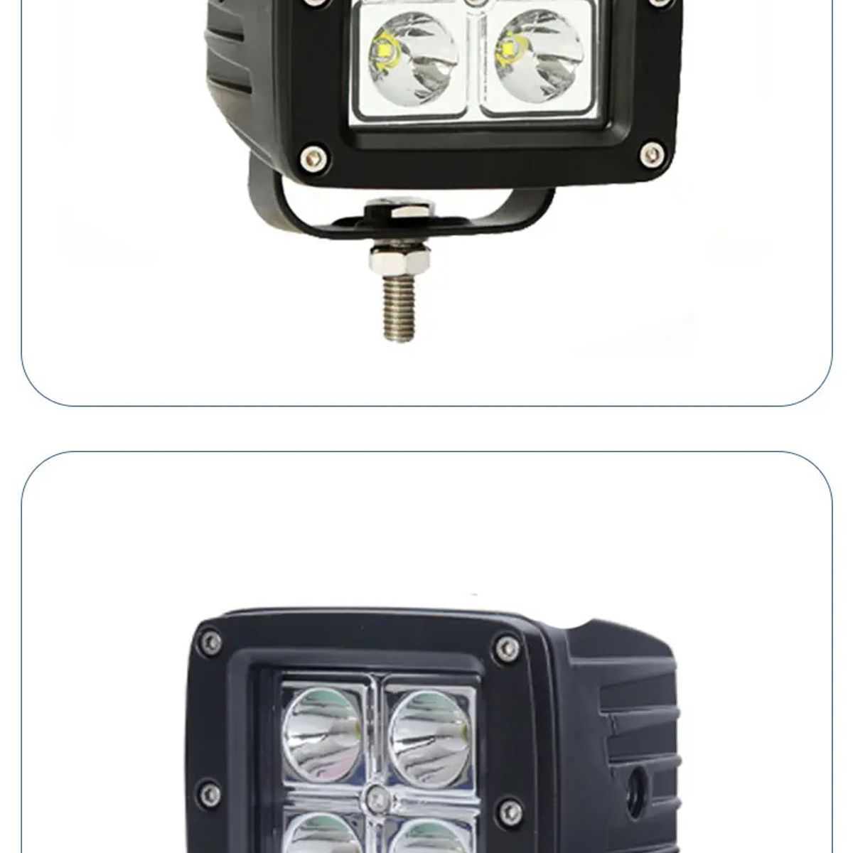 GENERICO - New Faro Led Cuadrado Empotrable 4 Led Uso Rudo 1pcs