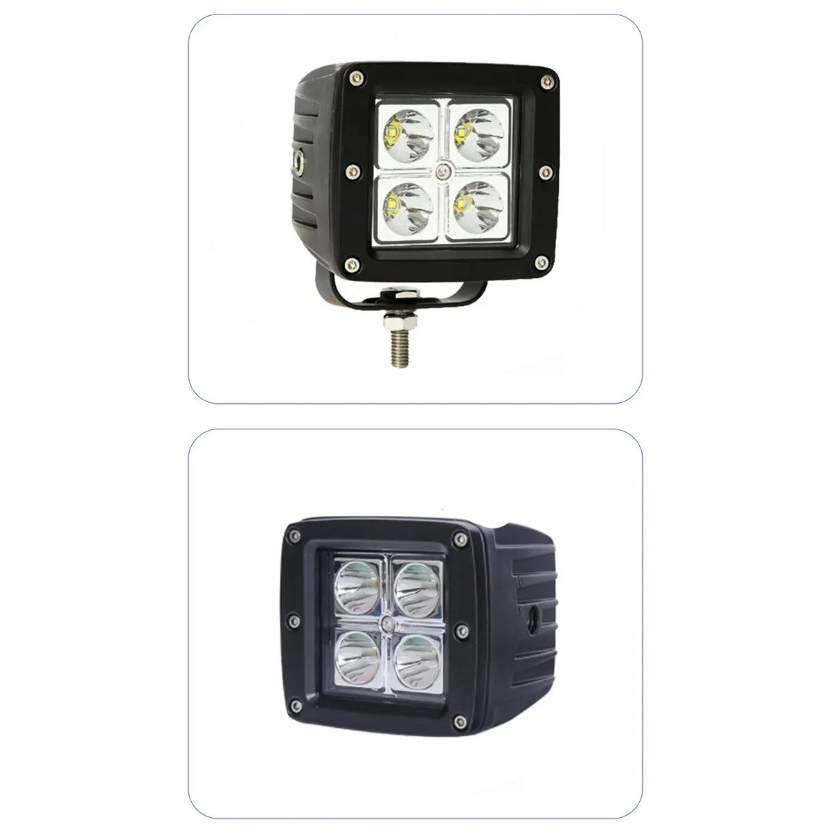 GENERICO - New Faro Led Cuadrado Empotrable 4 Led Uso Rudo 1pcs