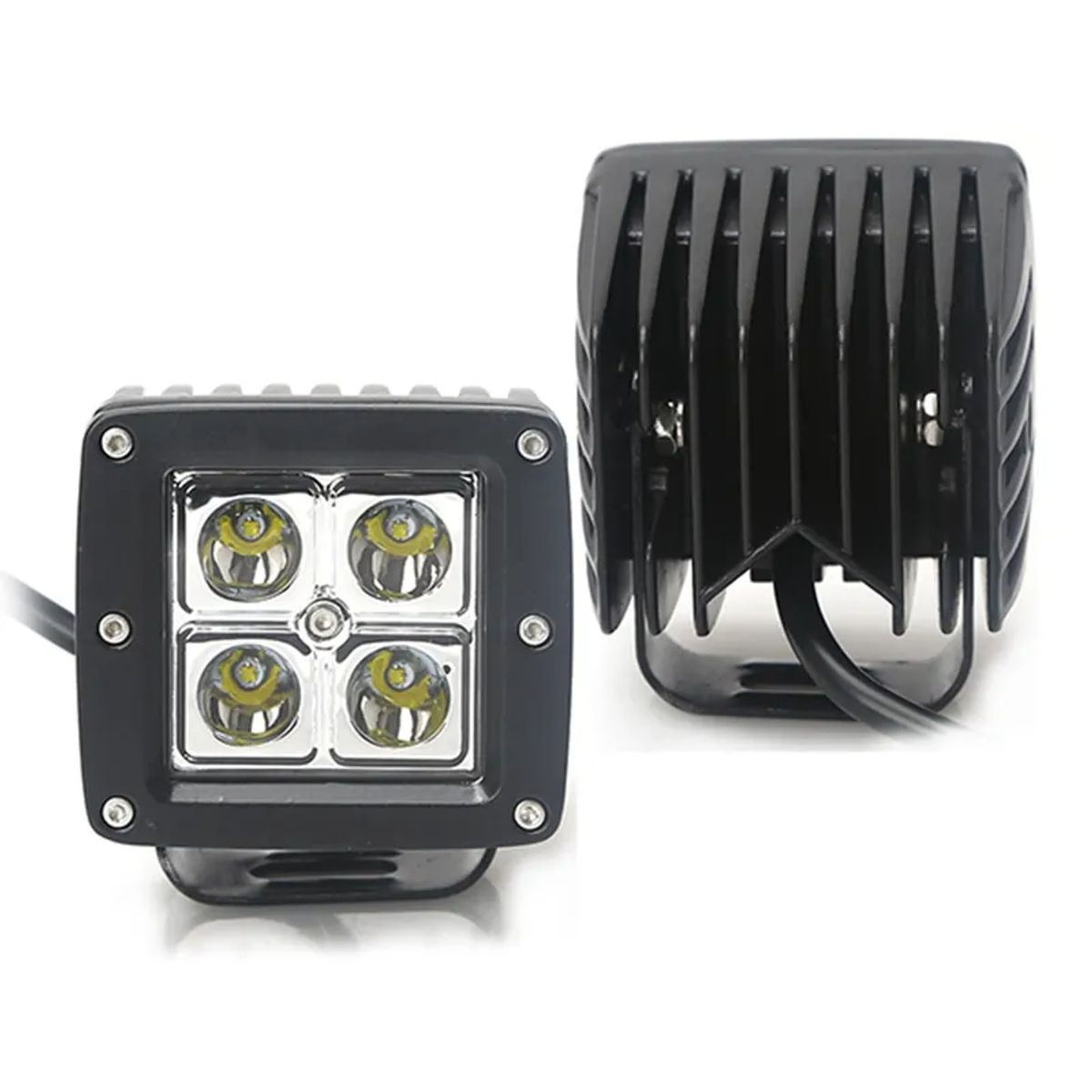 GENERICO - New Faro Led Cuadrado Empotrable 4 Led Uso Rudo 1pcs