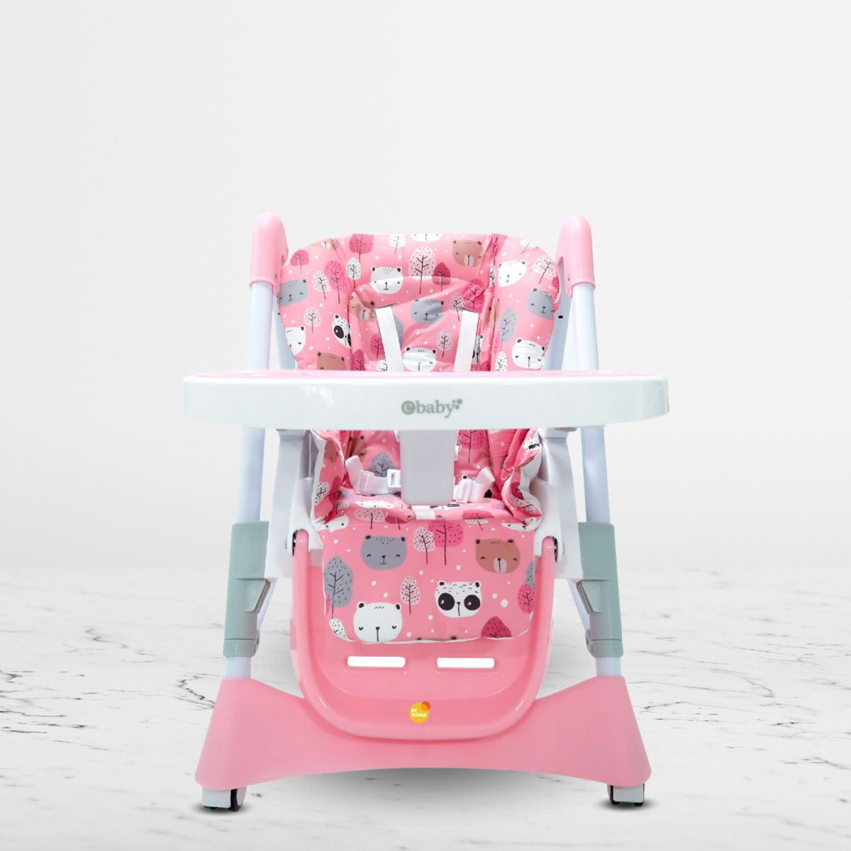 EBABY - Silla de Comer Graduable para Bebé »LORI» Pink