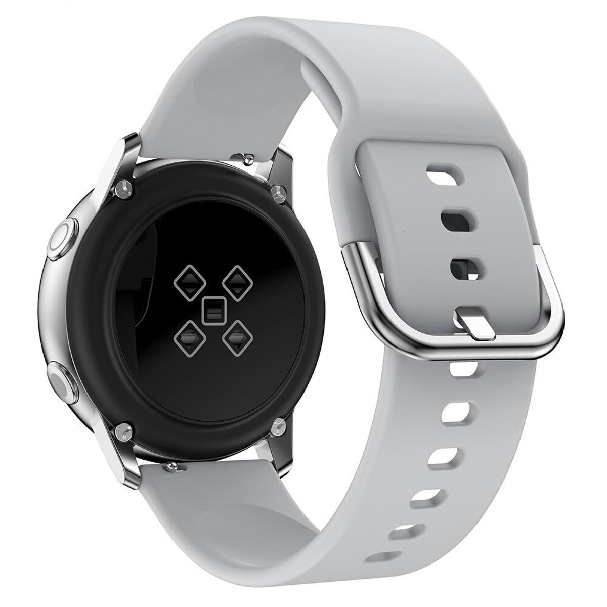 GENERICO - Correa Silicona Liso para SAMSUNG GALAXY WATCH FE - Plomo