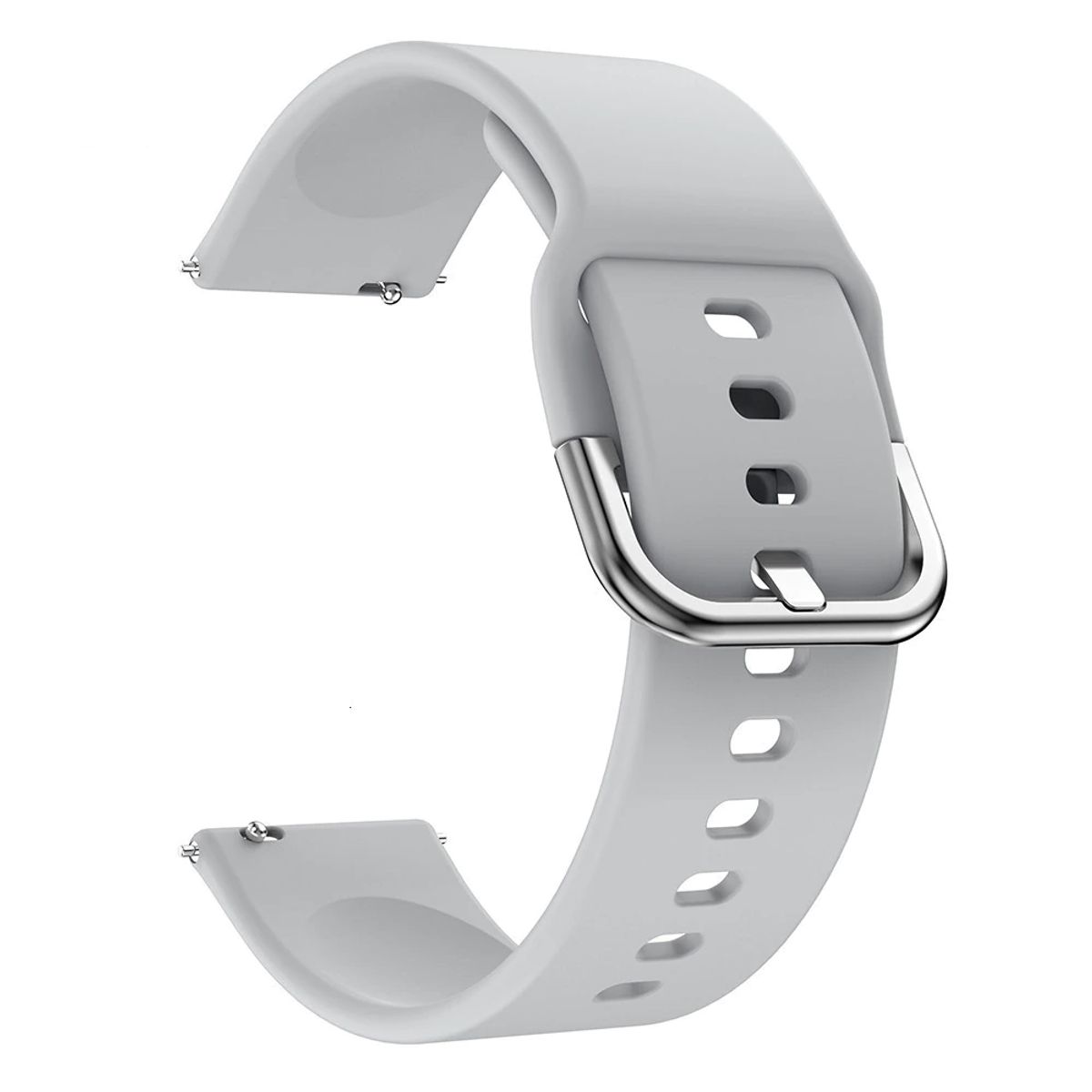 GENERICO - Correa Silicona Liso para SAMSUNG GALAXY WATCH FE - Plomo