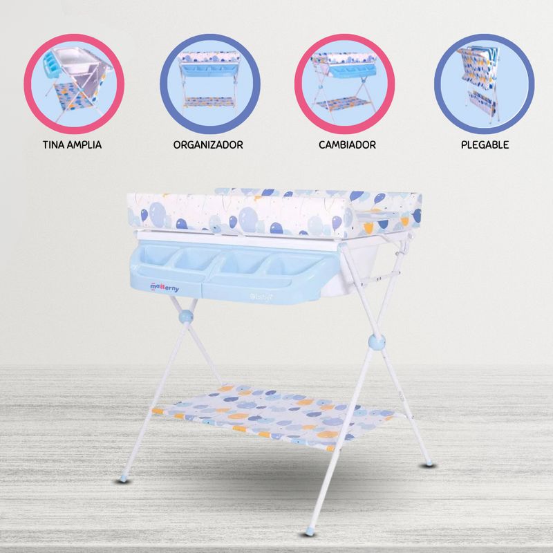EBABY - Bañera plegable para Bebé «MAXI» Ligth Blue