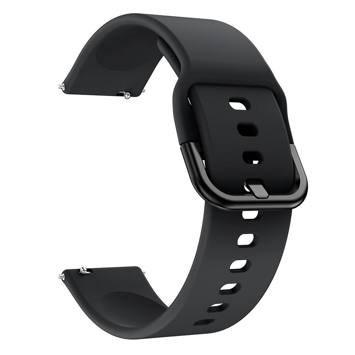 GENERICO - Correa Silicona Liso para SAMSUNG GALAXY WATCH FE - Negro
