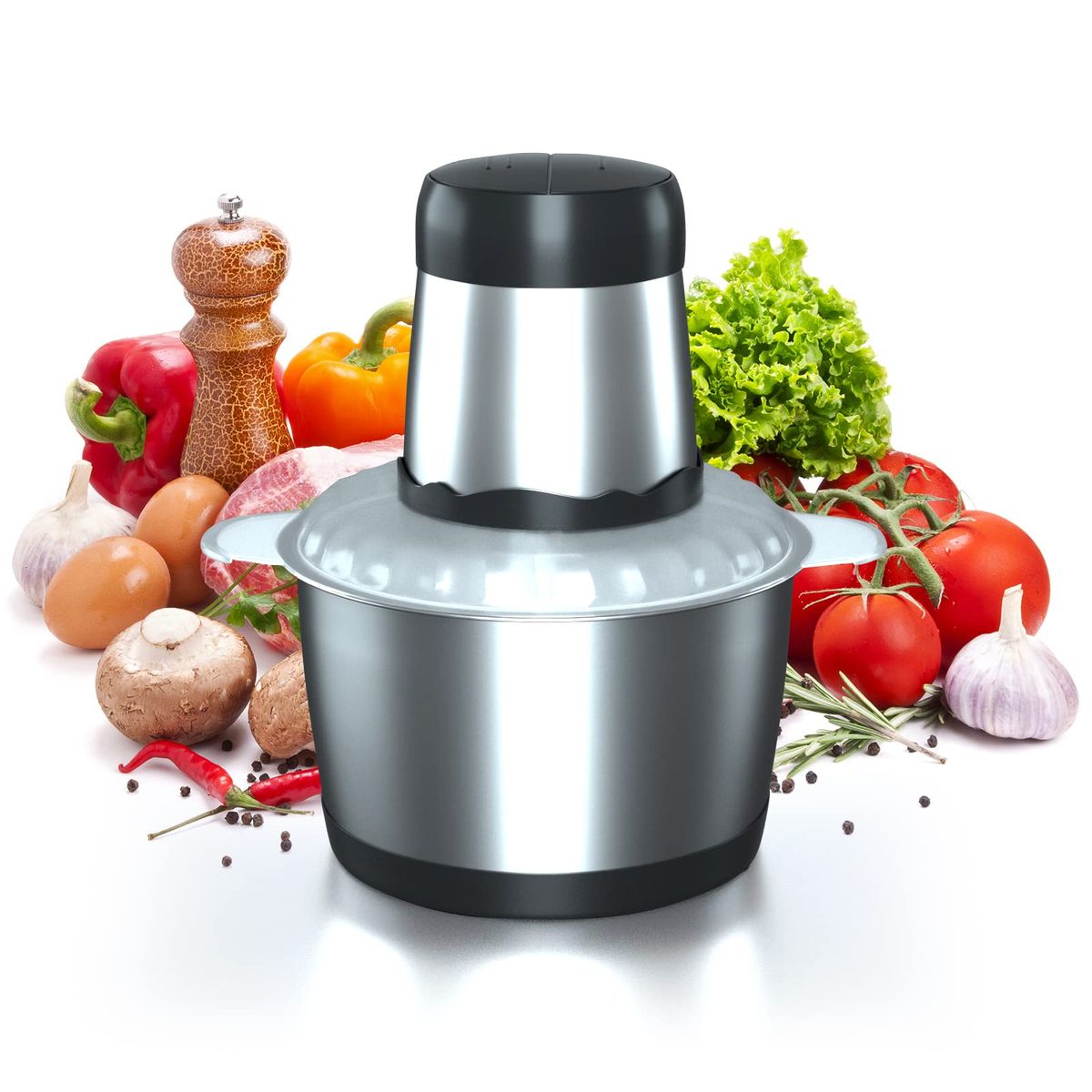 GENERICO - Trituradora Eléctrico de Carne Verduras 2L 1200W