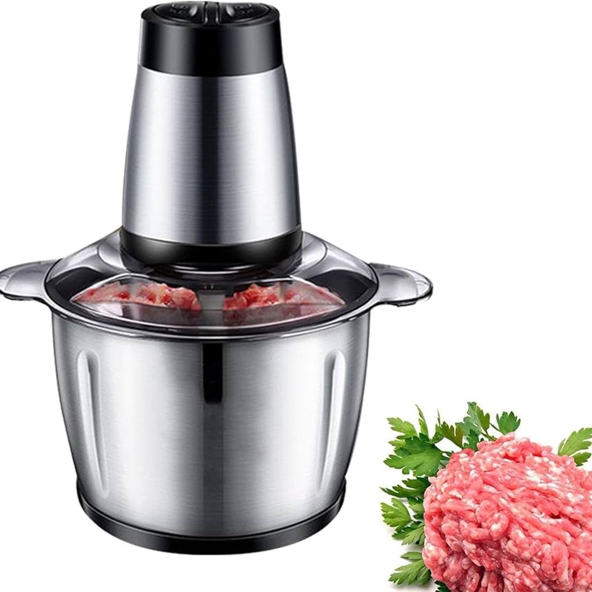 GENERICO - Picador Triturador Eléctrico de Alimentos Carne Verduras 2Litros