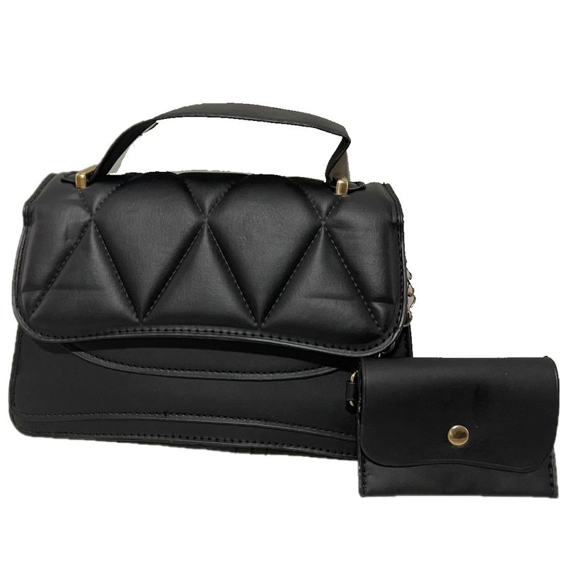 GENERICO - Cartera con Mini monedero 2 en 1 Cuero Sintetico