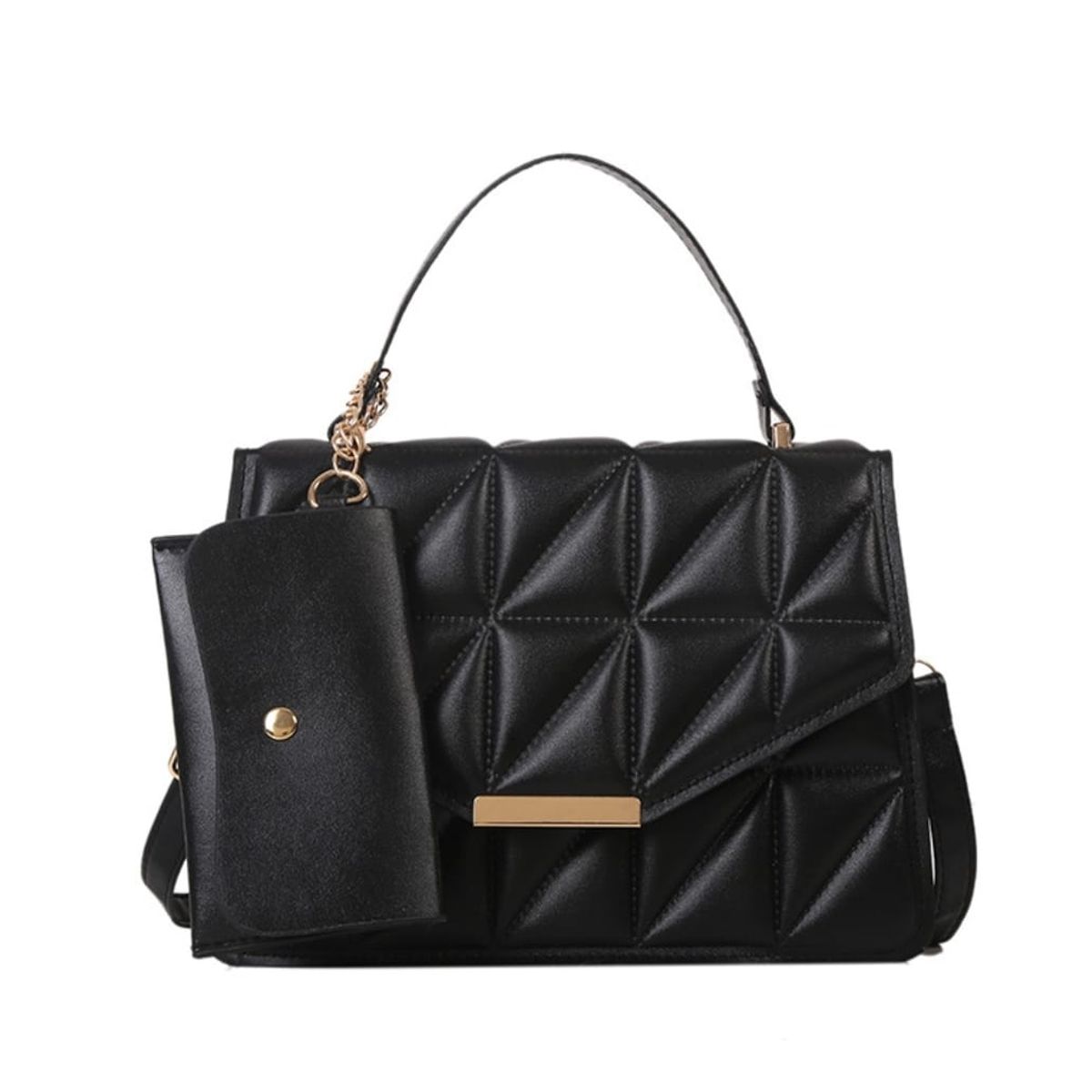 GENERICO - Cartera con Mini monedero 2 en 1 Cuero Sintetico Con Broche