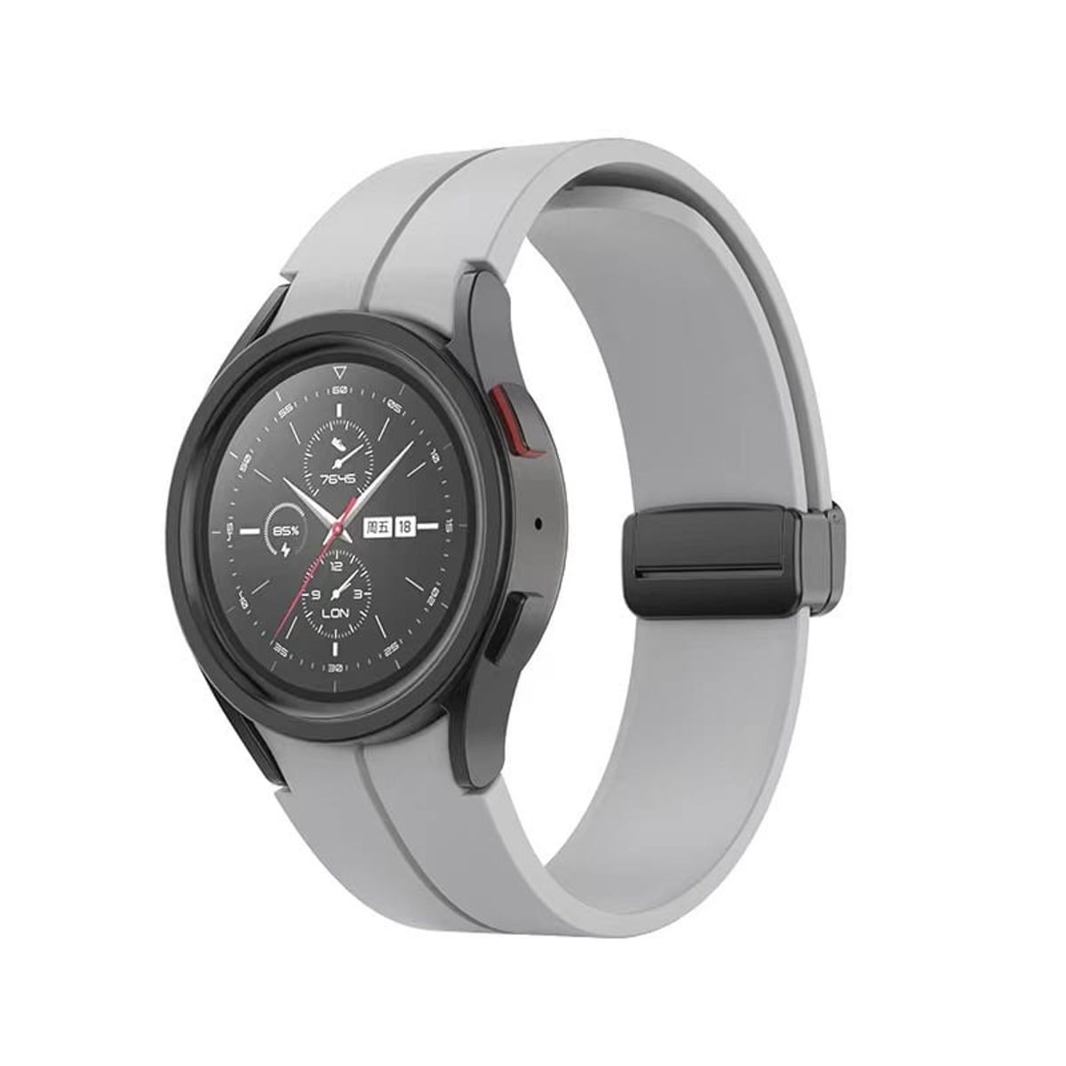 GENERICO - Correa Silicona Iman para SAMSUNG GALAXY WATCH FE - Plomo