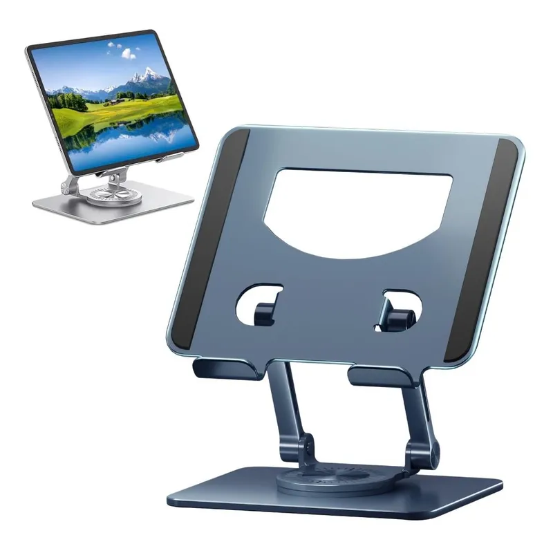 GENERICO - Soporte para tablet Plegable giratorio de 360 Portatil Base Aluminio