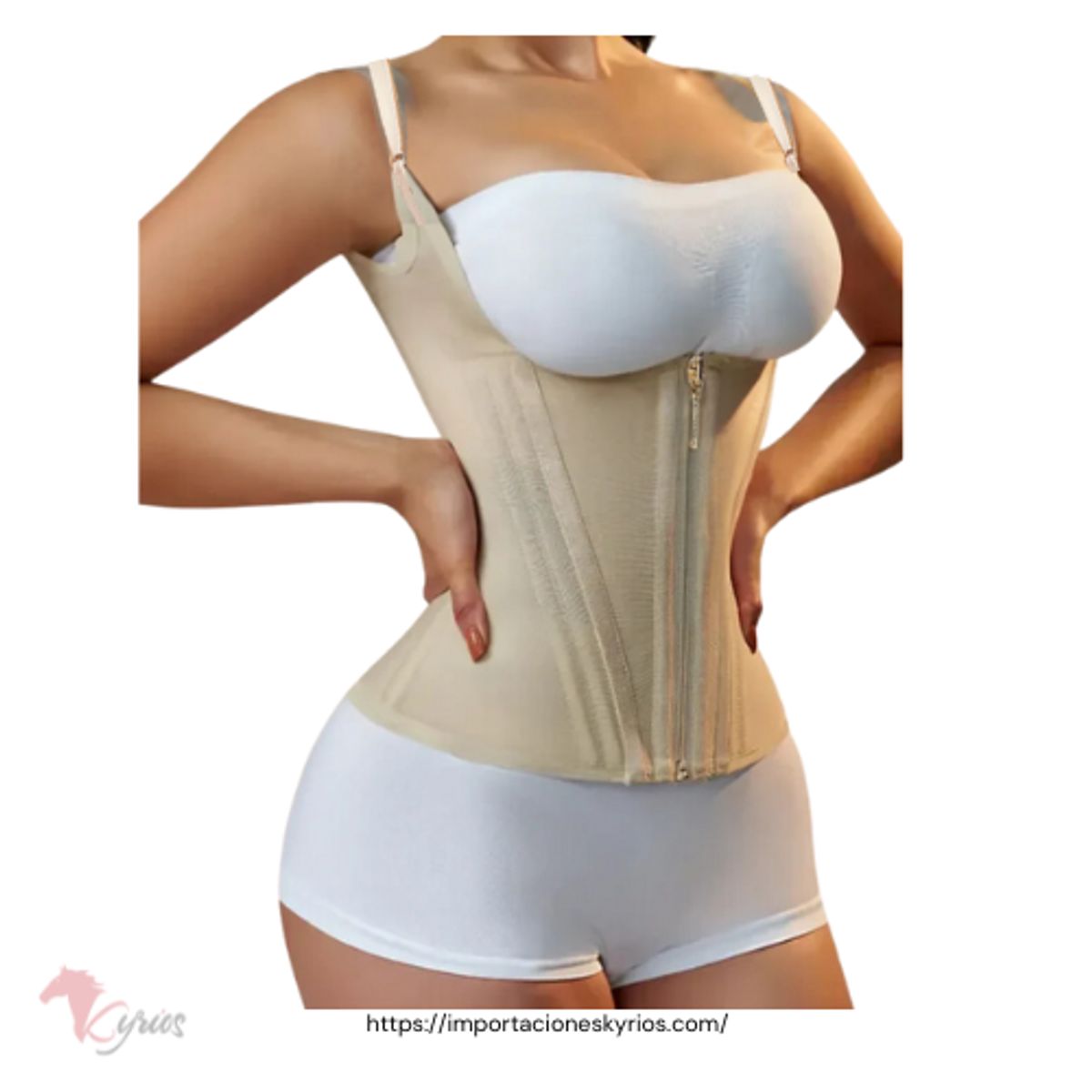 NACIONAL - Faja Chaleco Reloj Arena Cierre Moldeadora Y Reductora CDSO-154