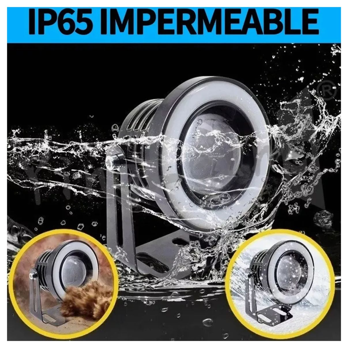 GENERICO - Faros Neblineros 76mm Led Ojos De Ángel Autos 1Par