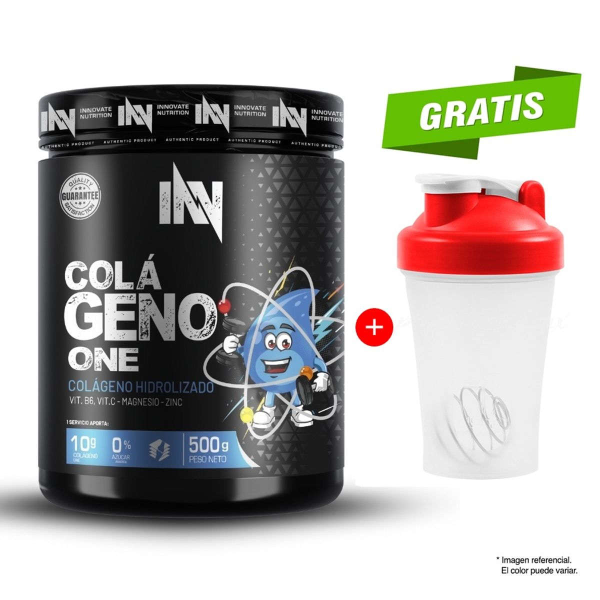 INN INNOVATE NUTRITION - COLÁGENO ONE 500 GR INN MORA + SHAKER