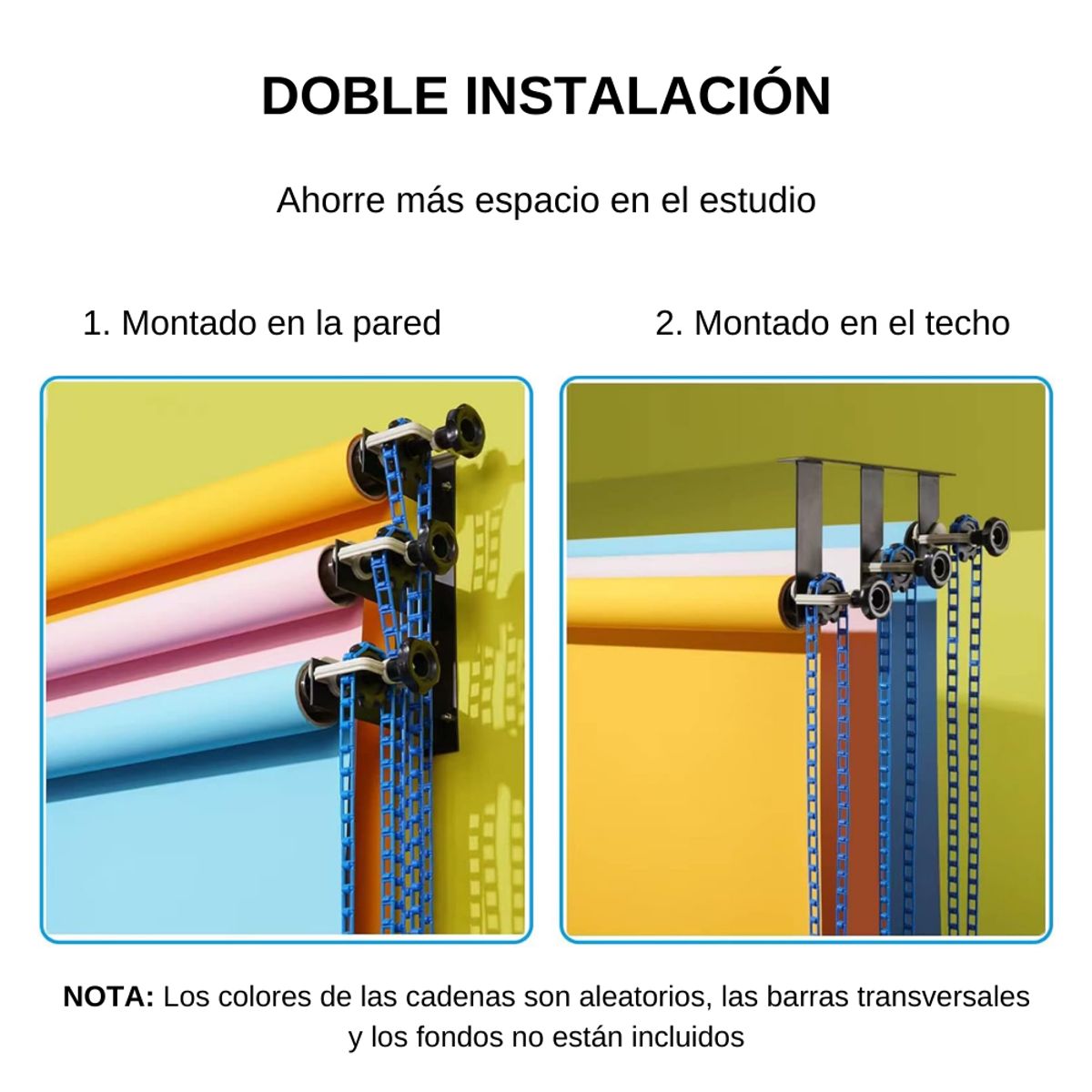 WEIFENG - SISTEMA DE SOPORTE MANUAL DE 3 RIELES PARA FONDOS DE FOTOGRAFÍA