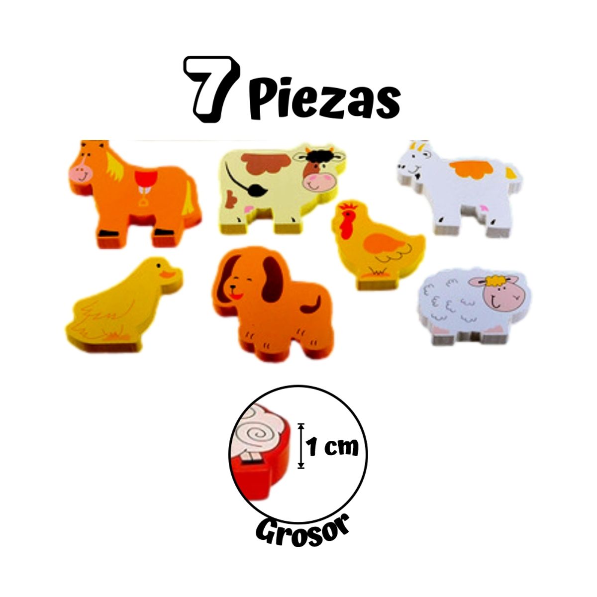 EDUCA - Rompecabezas en Alto Relieve de Animales de la Granja MOD2