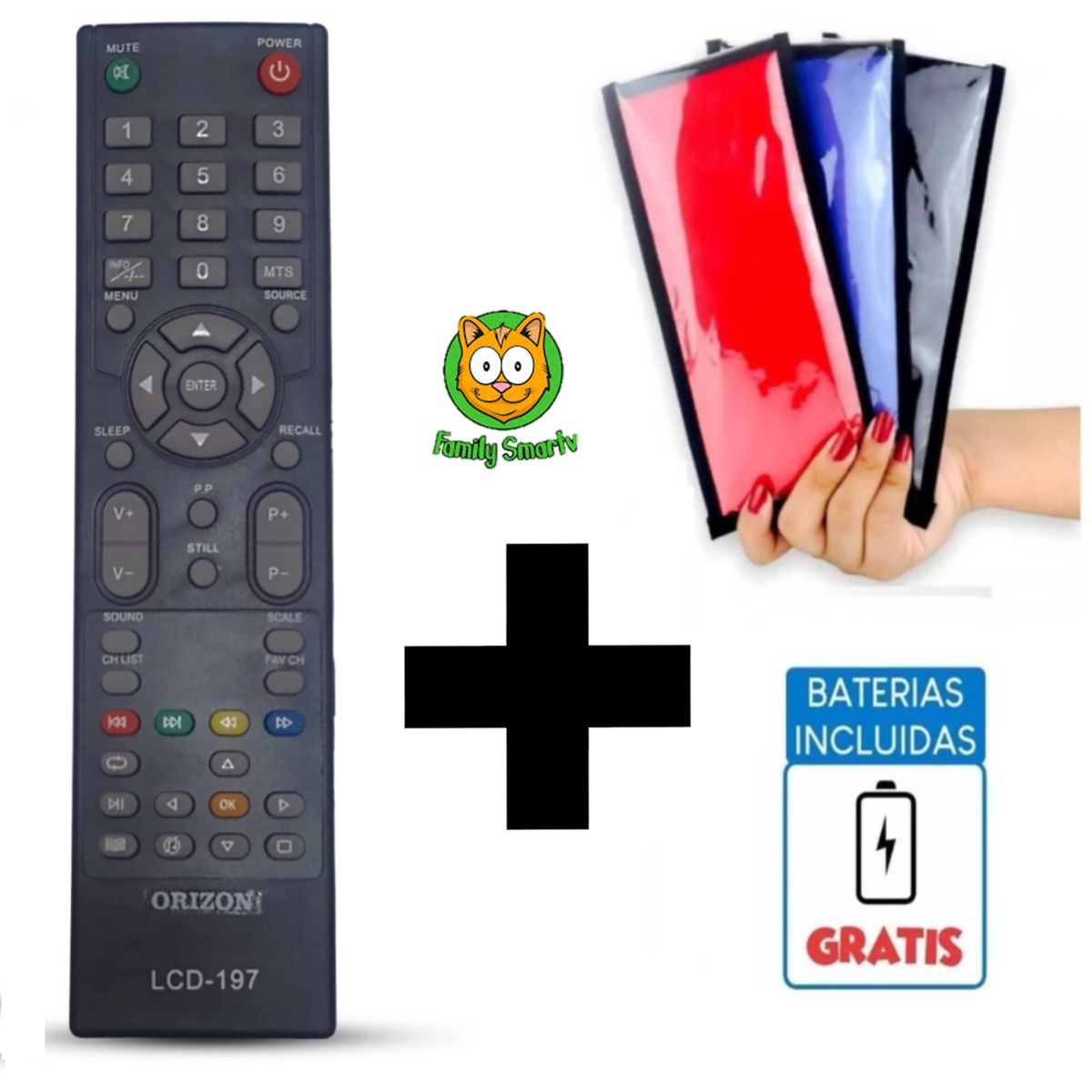 UNIVERSAL - Control remoto orizon para smart tv Led + Funda