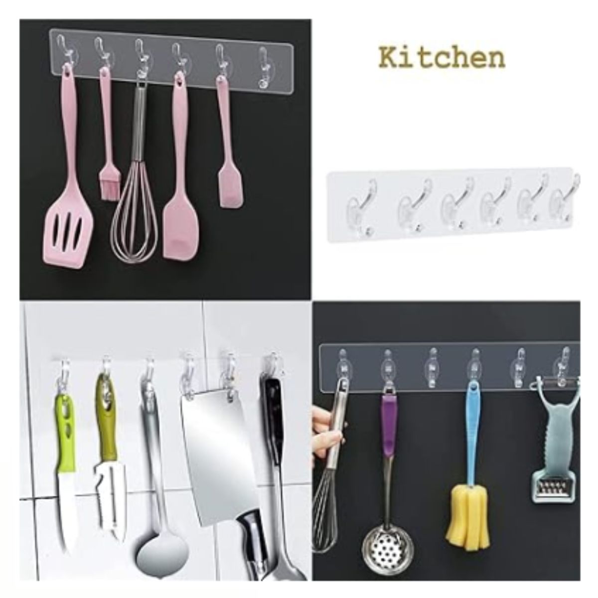 GENERICO - Pack Multifuncional Escurridor Porta Cucharones y Gancho adhesivo