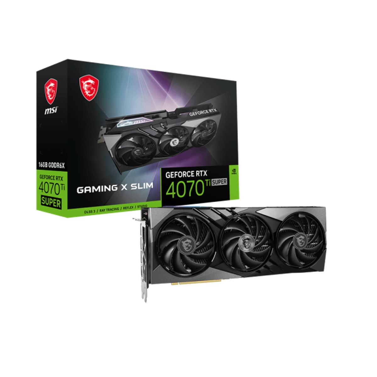 MSI - Tarjeta De Video MSI Geforce RTX 4070 Ti Super Gaming X Slim 16GB