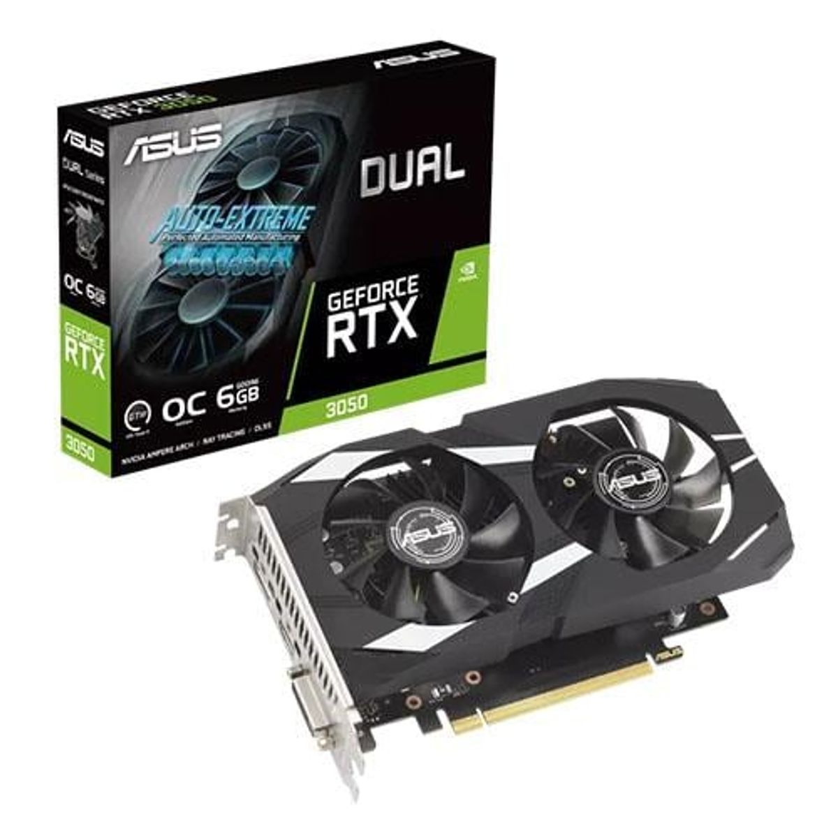 ASUS - Tarjeta de video ASUS Dual GeForce RTX 3050 OC Edition 6GB GDDR6