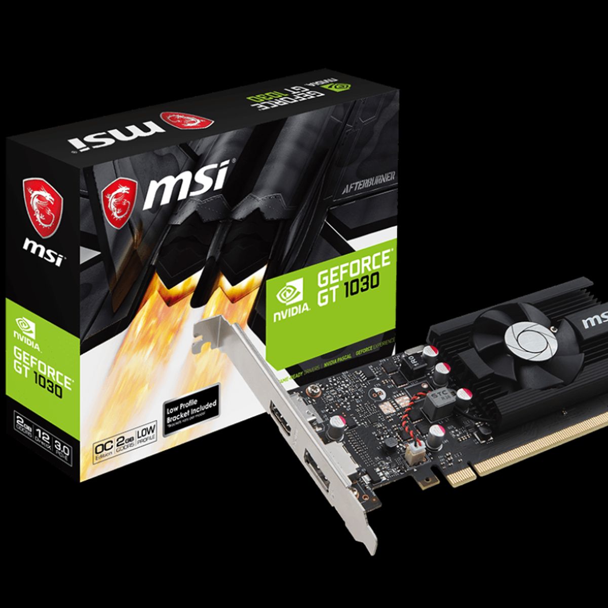 MSI - Tarjeta de video MSI GeForce GT 1030 4GD4 LP OC 4GB DDR4