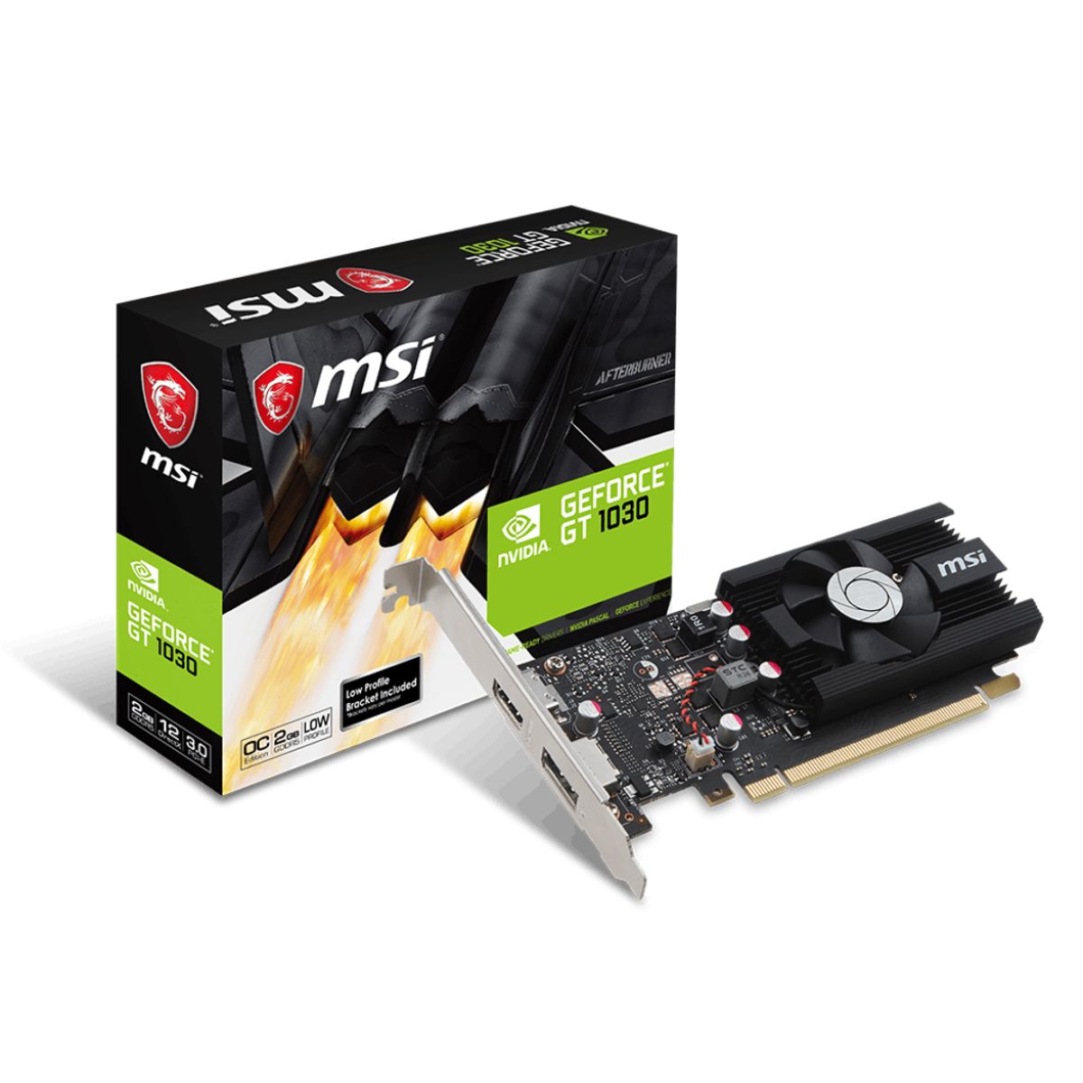 MSI - Tarjeta de video MSI GeForce GT 1030 4GD4 LP OC 4GB DDR4