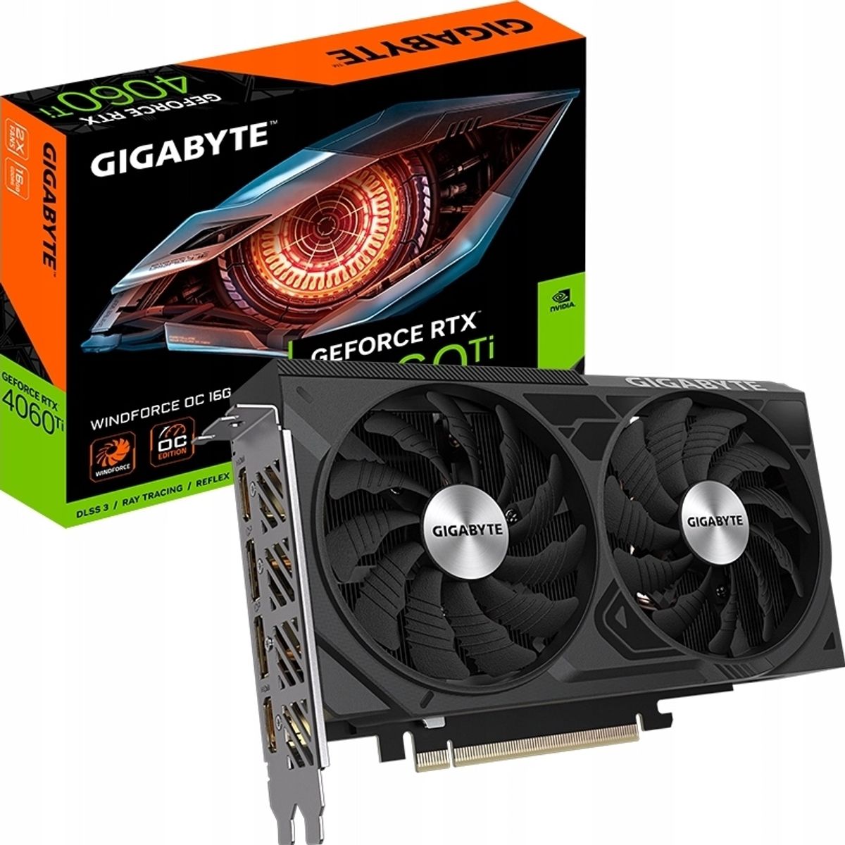GIGABYTE - Tarjeta de video Gigabyte GeForce RTX 4060 Ti WINDFORCE OC 8G GDDR6