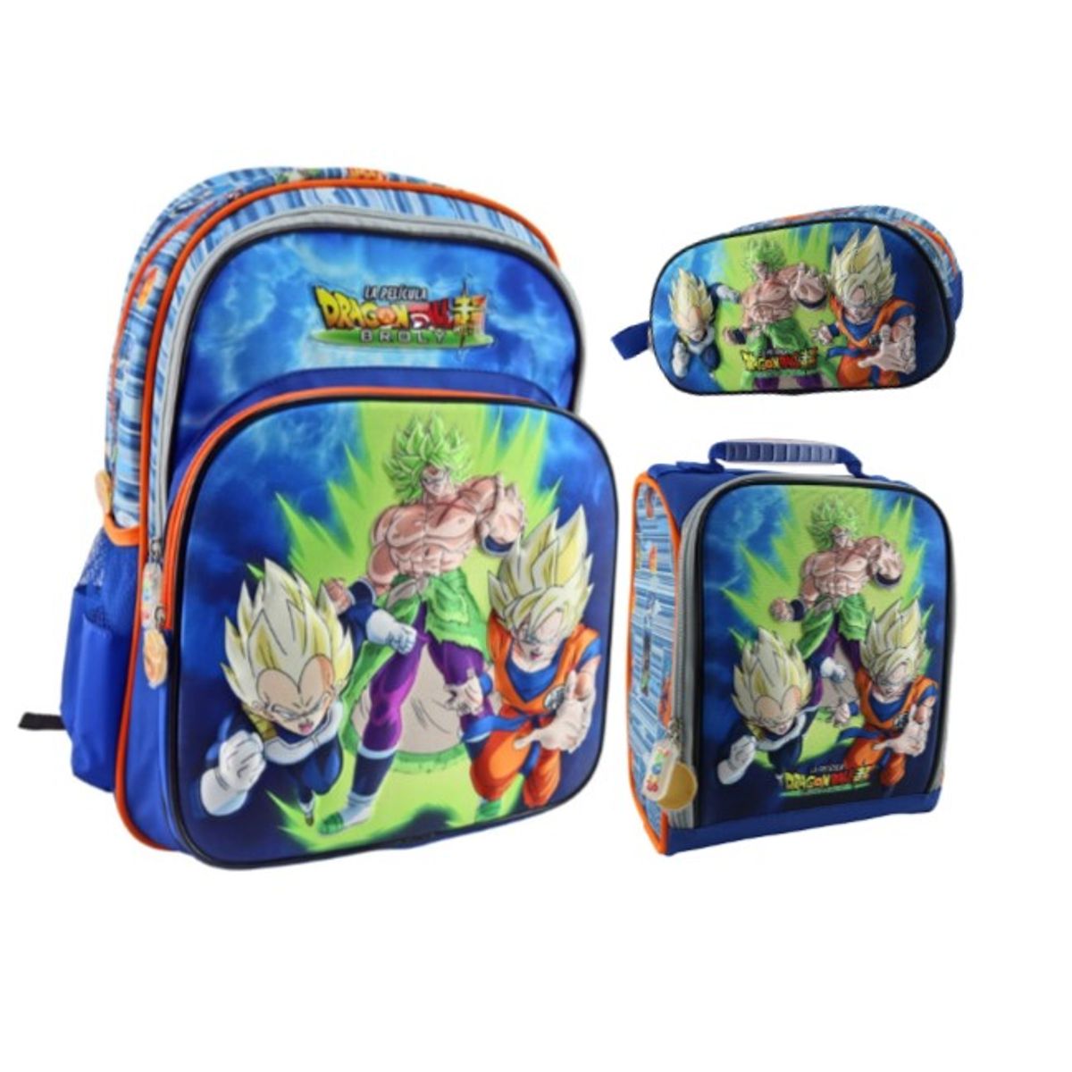 SCOOL - SET MOCHILA SCOOL 3 BOLSILLOS DRAGON BALL Z