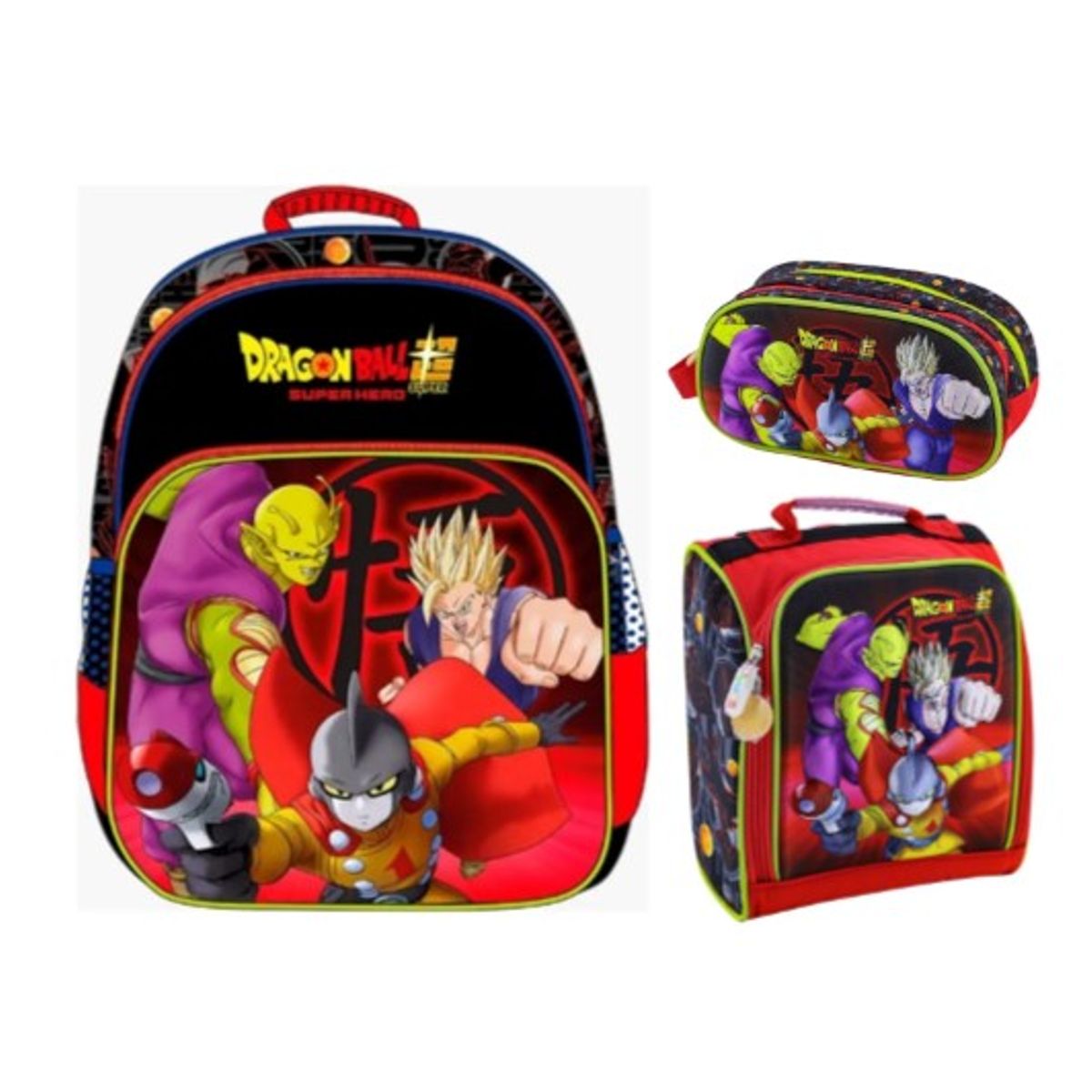 SCOOL - SET MOCHILA SCOOL 3 BOLSILLOS DRAGON BALL