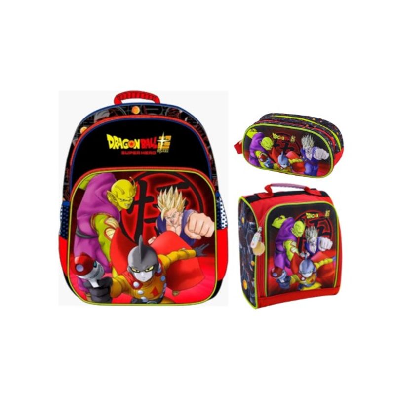 SCOOL - SET MOCHILA SCOOL 3 BOLSILLOS DRAGON BALL