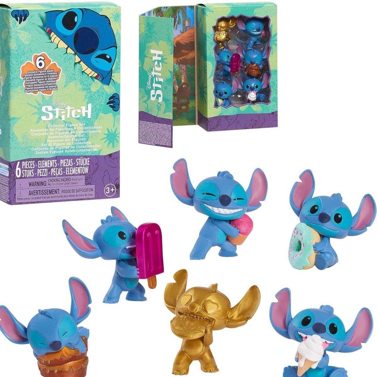 LILO & STITCH - Pack x 6 Figuras de Stitch de Colección