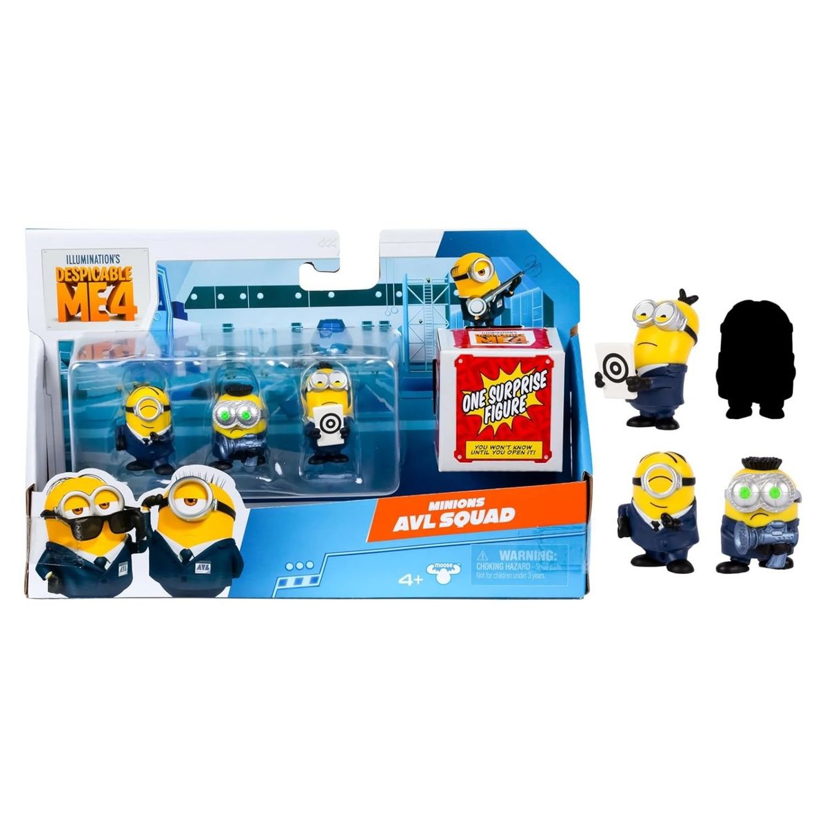 MINIONS - Pack 4 Figuras Minions Mi Villano Favorito Avl Squad