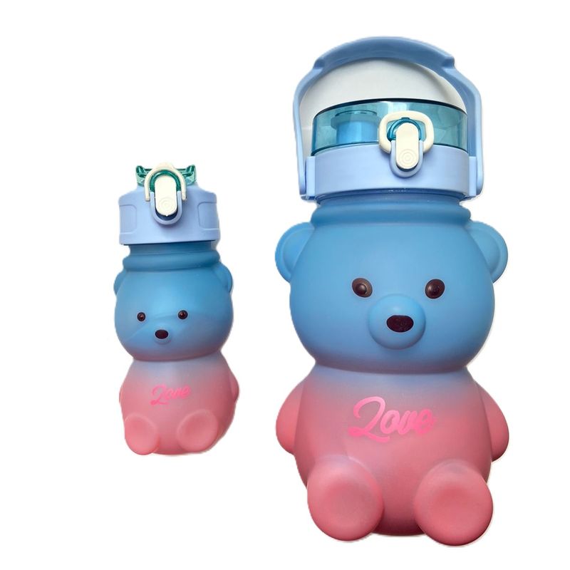 GENERICO - BOTELLA/TOMATODO DE OSO KAWAI 2 en 1 - 1300 ml y 250 ml