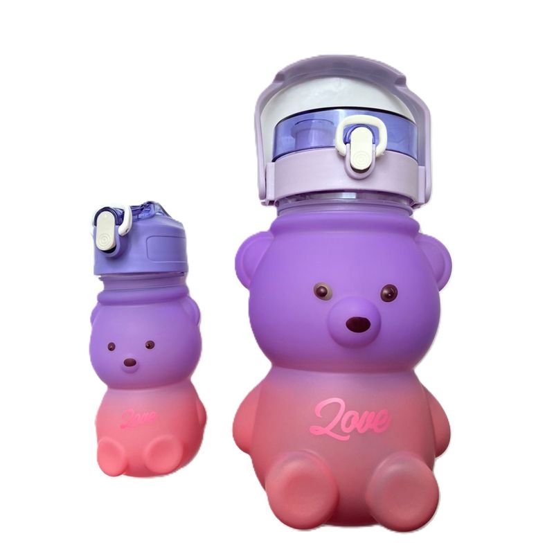 GENERICO - BOTELLA/TOMATODO DE OSO KAWAI 2 en 1 - 1300 ml y 250 ml
