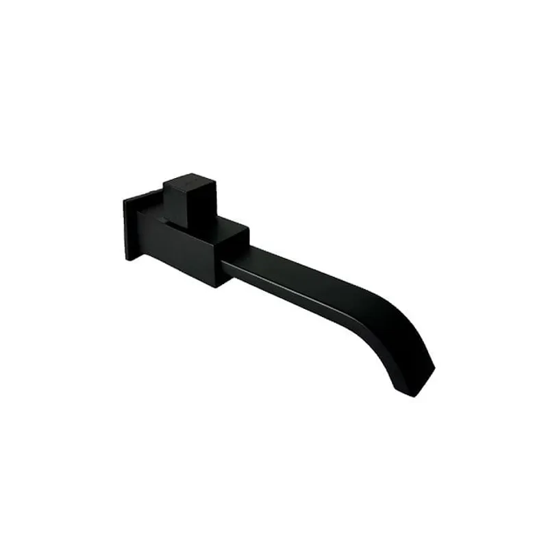 XM - LLAVE DE LAVATORIO CUADRADO NEGRO PARED L502-01