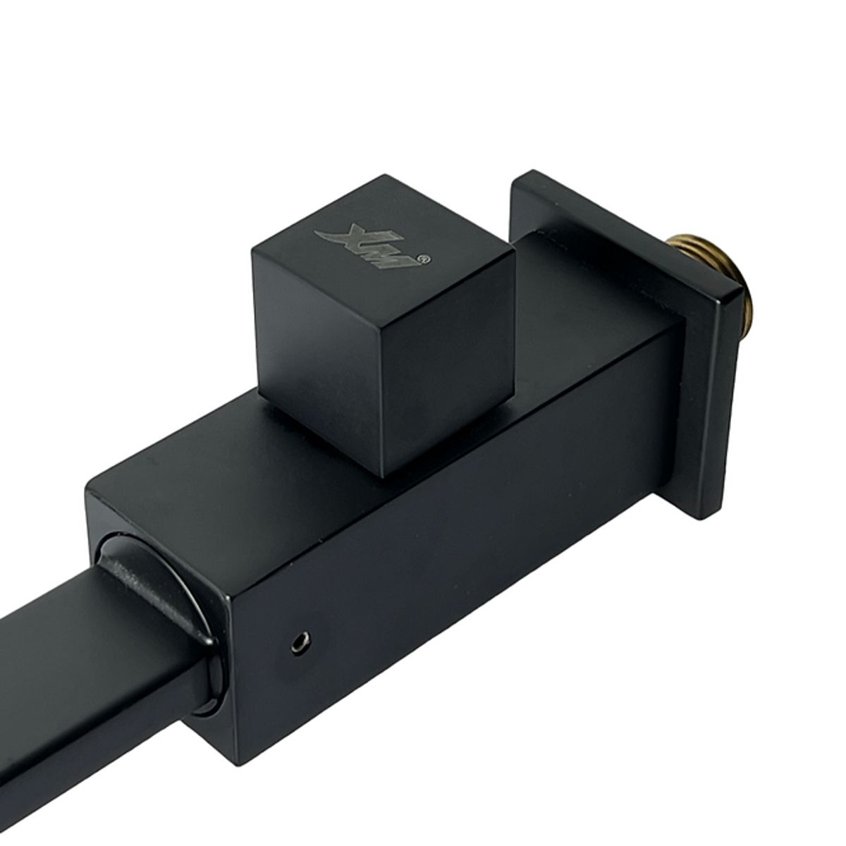 XM - LLAVE DE LAVATORIO CUADRADO NEGRO PARED L502-01