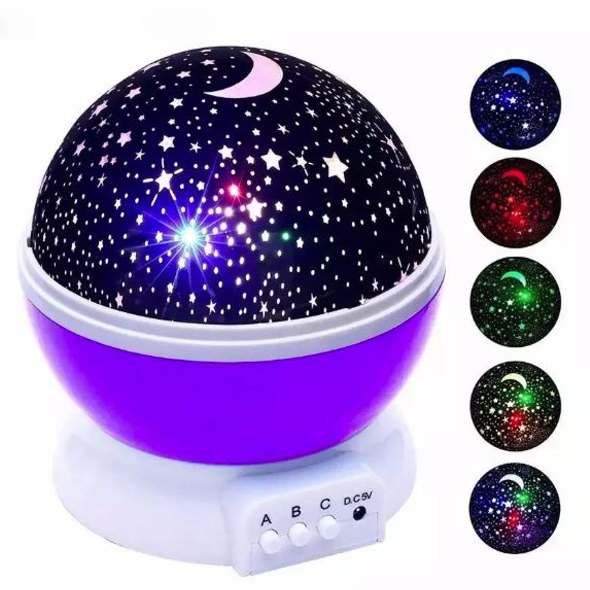 GENERICO - Lámpara Proyectora De Cielo Estrellado Giratoria 360° Lila