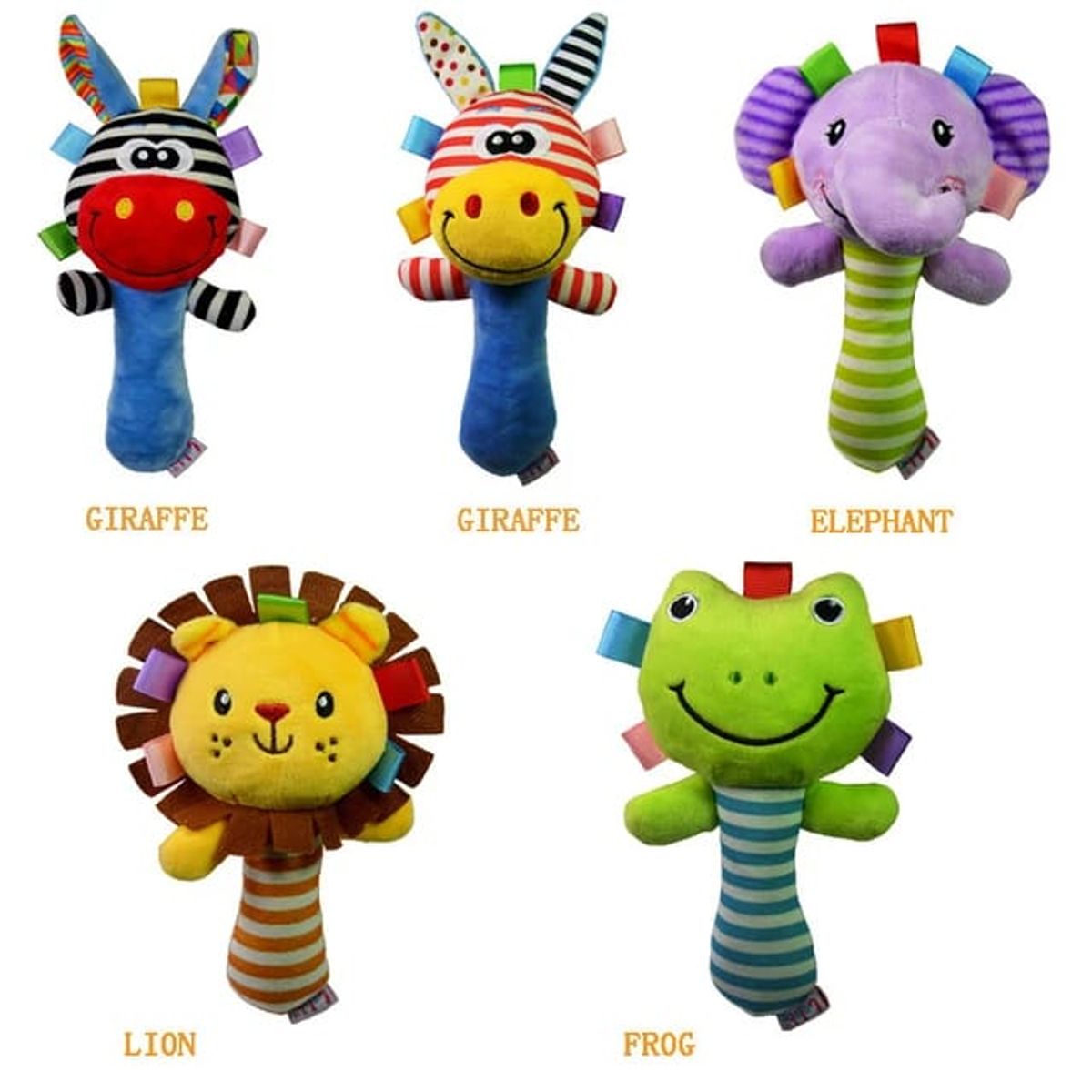 GENERICO - Sonaja de felpa para estimulación - elefante