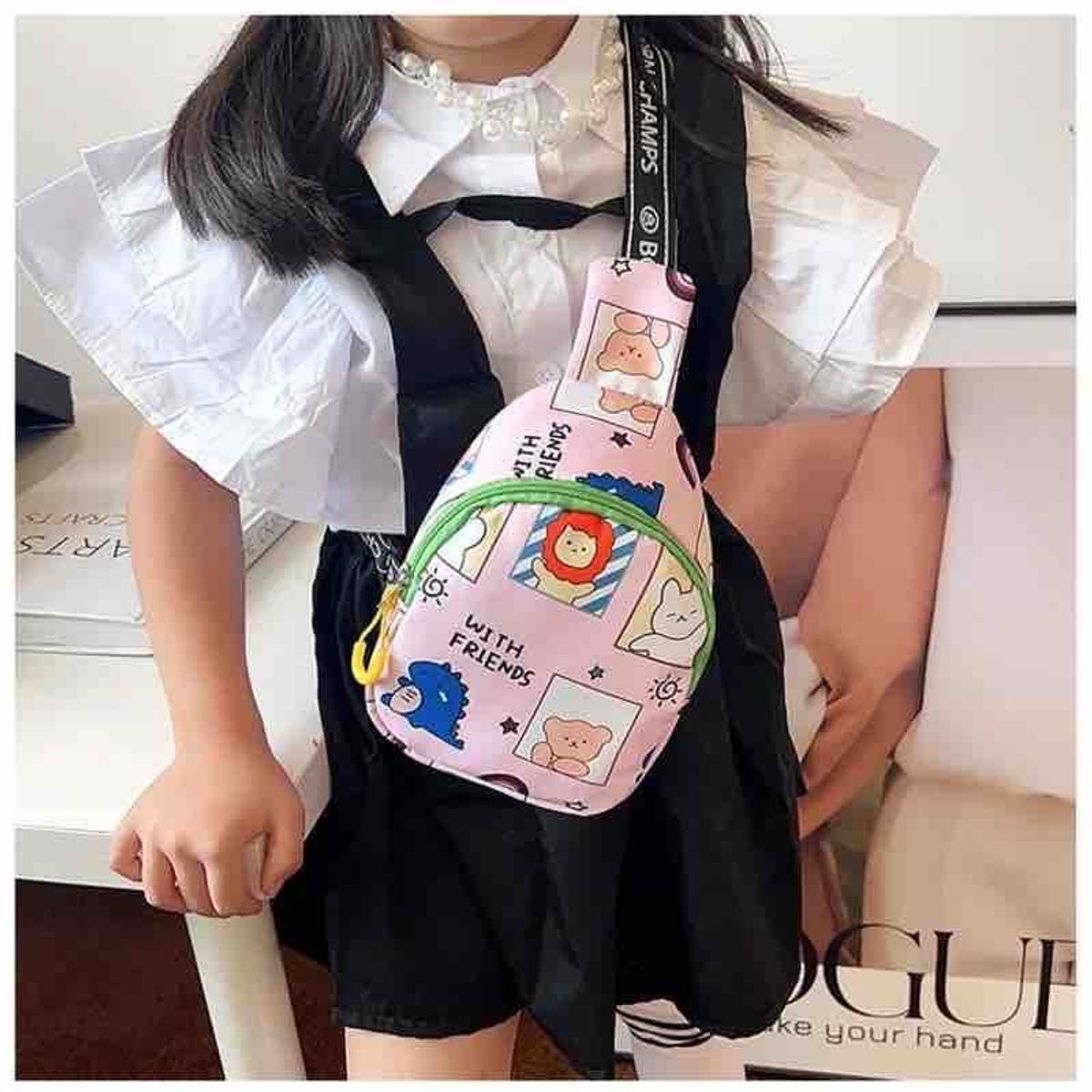 GENERICO - MOCHILA KAWAI Bolsa De Pecho De Dibujos Animados Para Niños