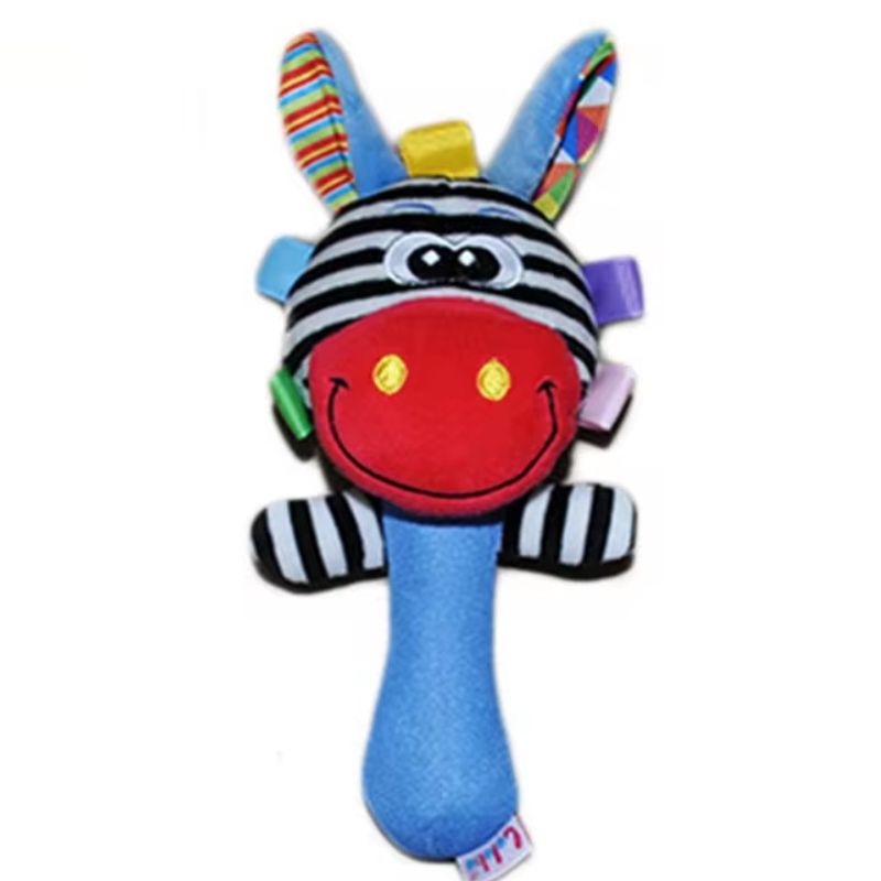 GENERICO - Sonaja de felpa para estimulación - zebra