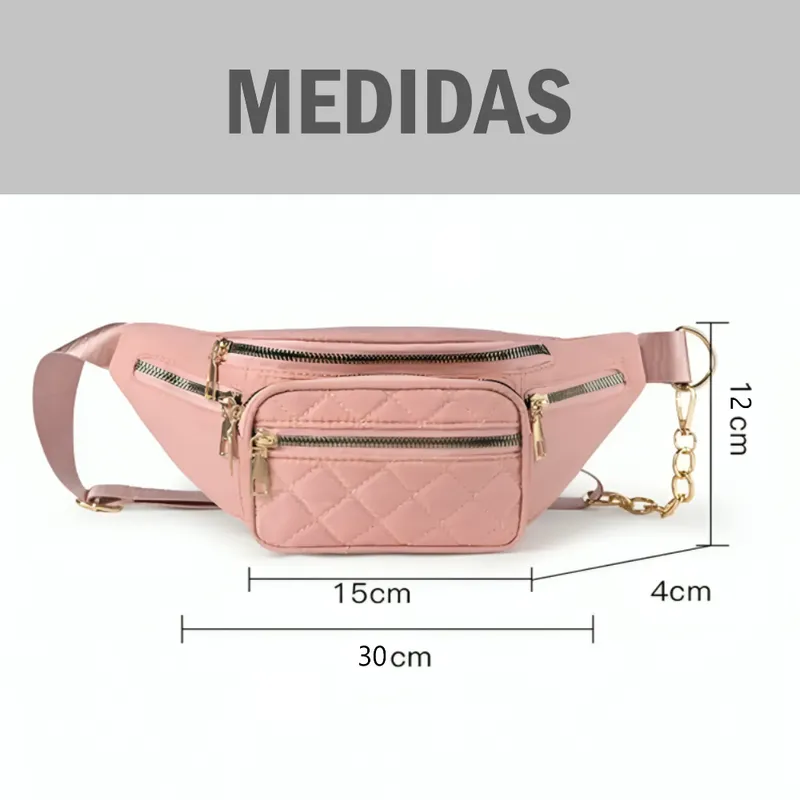 GENERICO - Canguro deportivo Casual con 4 compatimentos y cierre_.