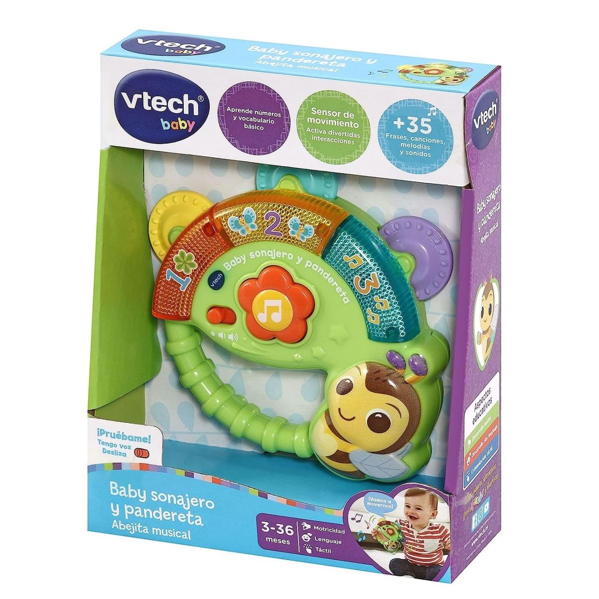 VTECH - Baby Sonajero y Pandereta Abejita Musical