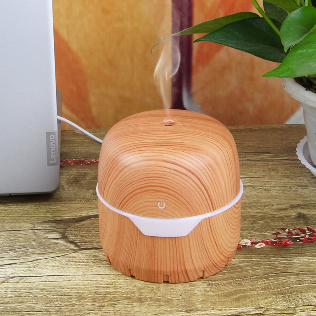 GENERICO - Difusor con filtro 300 ml ultsonic classic oval Madera + 1 aceite