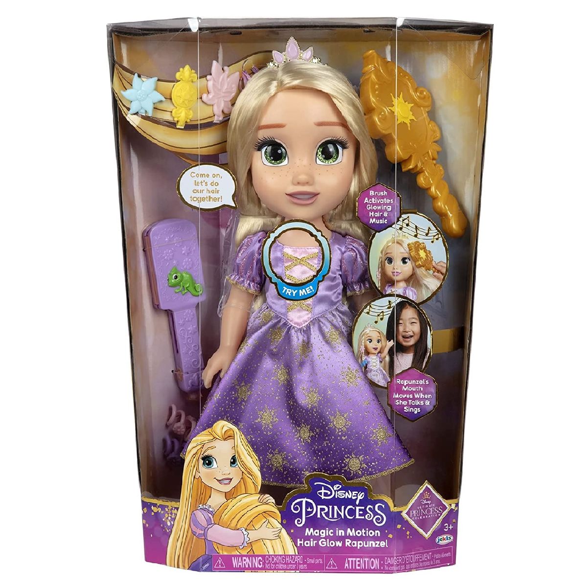 JAKKS PACIFIC - Muñeca princesa rapunzel cantante con luz 38 cm
