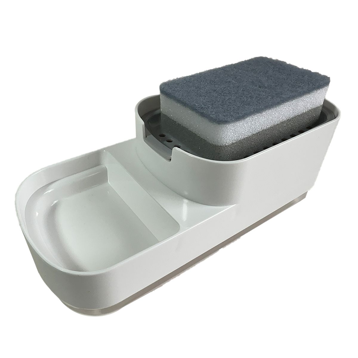 OEM - Dispensador Blanco de jabon liquido y soporte de esponja