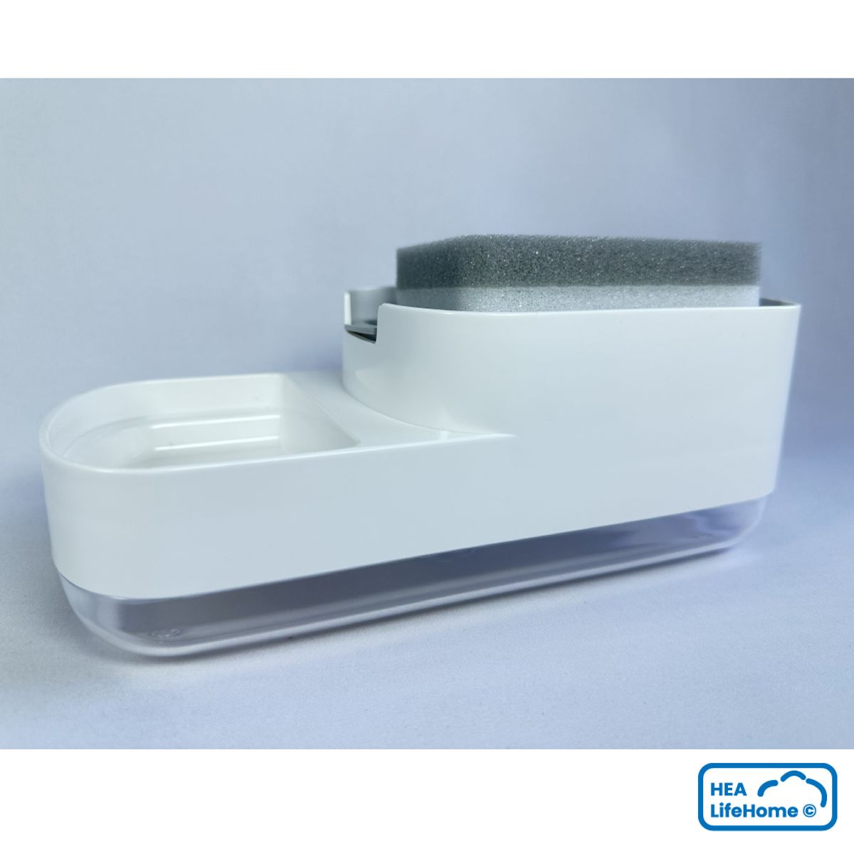 OEM - Dispensador Blanco de jabon liquido y soporte de esponja