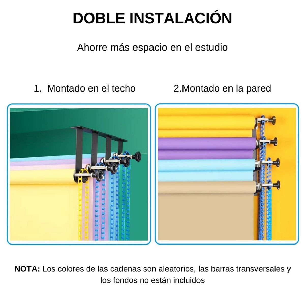 WEIFENG - SISTEMA DE SOPORTE MANUAL DE 4 RIELES PARA FONDOS DE FOTOGRAFÍA